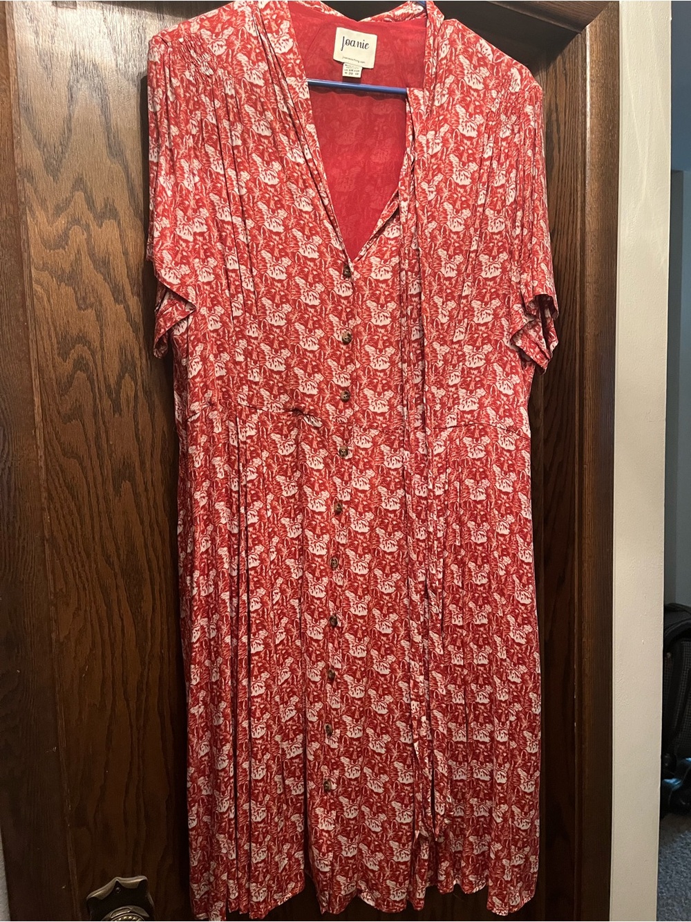 Joanie Fox Print Dress with Tie US 16 / UK 20